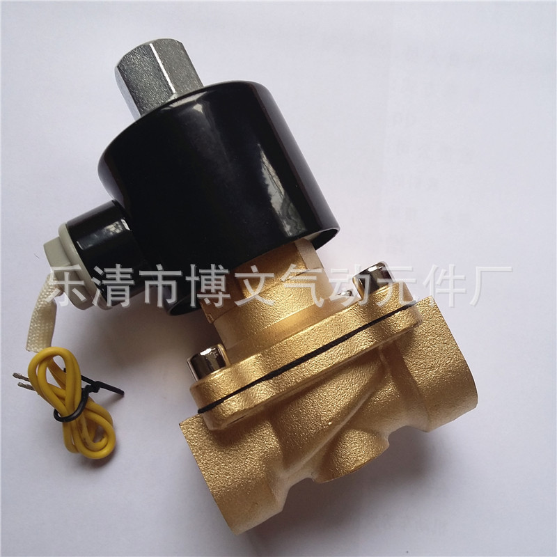 ทองแดงทั้งหมดสองทางโซลินอยด์วาล์วน้ําวาล์วปกติเปิด 2W160-15K 2W-15K Air Valve