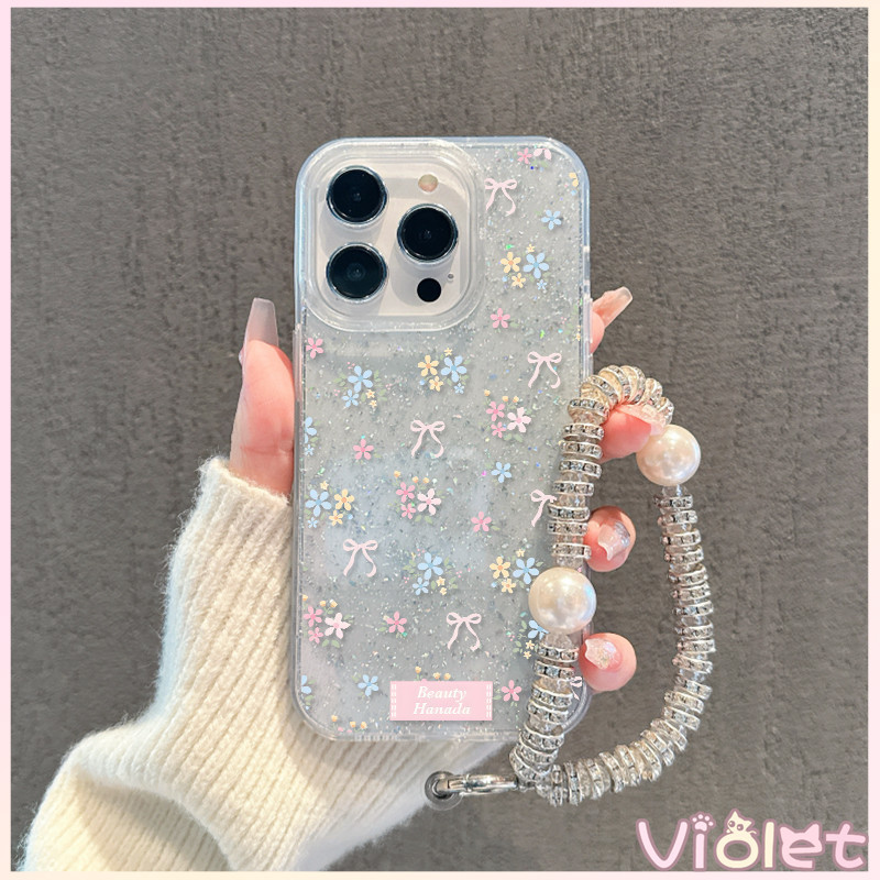 🍭Violet🍭เคสไอโฟน เคสใสกากเพชร สำหรับ iPhone 11 16 pro max 13 12 14 15 promax 7 plus  เคสใสกันกระแทก วิจิตร Flash CryBaby