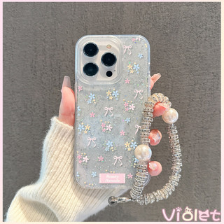 🍭Violet🍭เคสไอโฟน เคสใสกากเพชร สำหรับ iPhone 11 16 pro max 13 12 14 15 promax 7 plus  เคสใสกันกระแทก วิจิตร Flash CryBaby