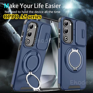 กันกระแทก Push Window สําหรับ OPPO A5 A5i Pro A3Pro 4G 5G 2025 หรูหราฝาครอบแม่เหล็กสําหรับ OPPOA5 OPPOA5i A5iPro A5i Pro OPPOA5X A5X A5X 5 ขาตั้งผู้ถือป้องกันกลับกรณี
