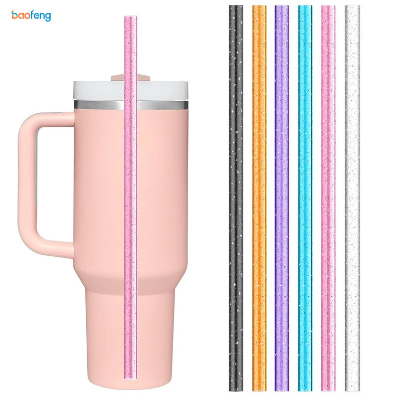 หลอดทดแทน 9 มม. สําหรับแก้วน้ํา, ขวดน้ํา 20oz 30oz 40oz หลอดทดแทน, หลอดดื่มสีแบบใช้ซ้ําได้