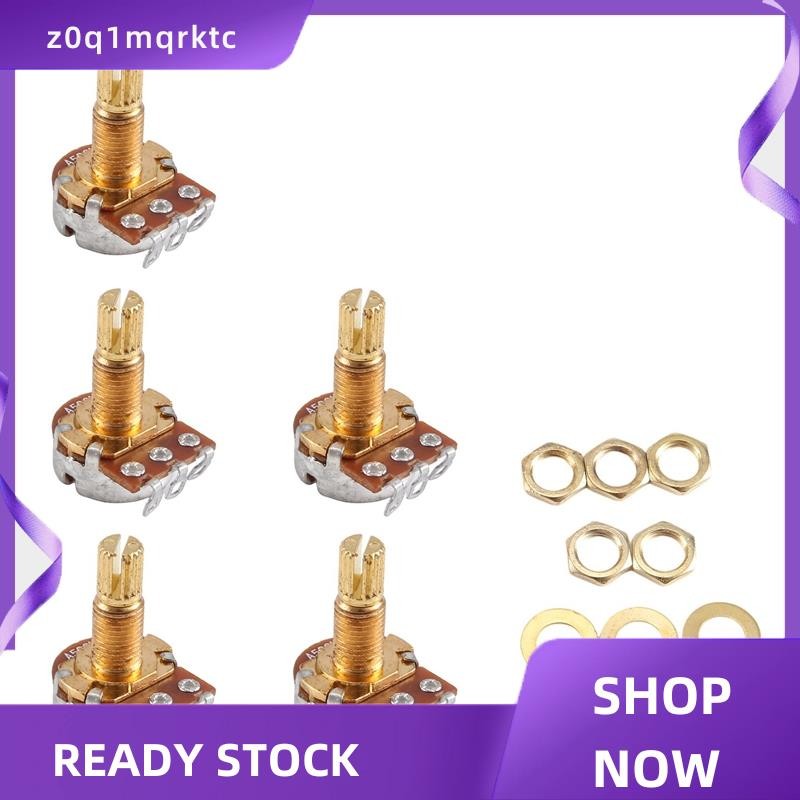 z0q1mqrktc กีต้าร์โพเทนชิโอมิเตอร์เสียง Volume & Tone Pots Switch Control A500k แยกเพลา Taper Potent