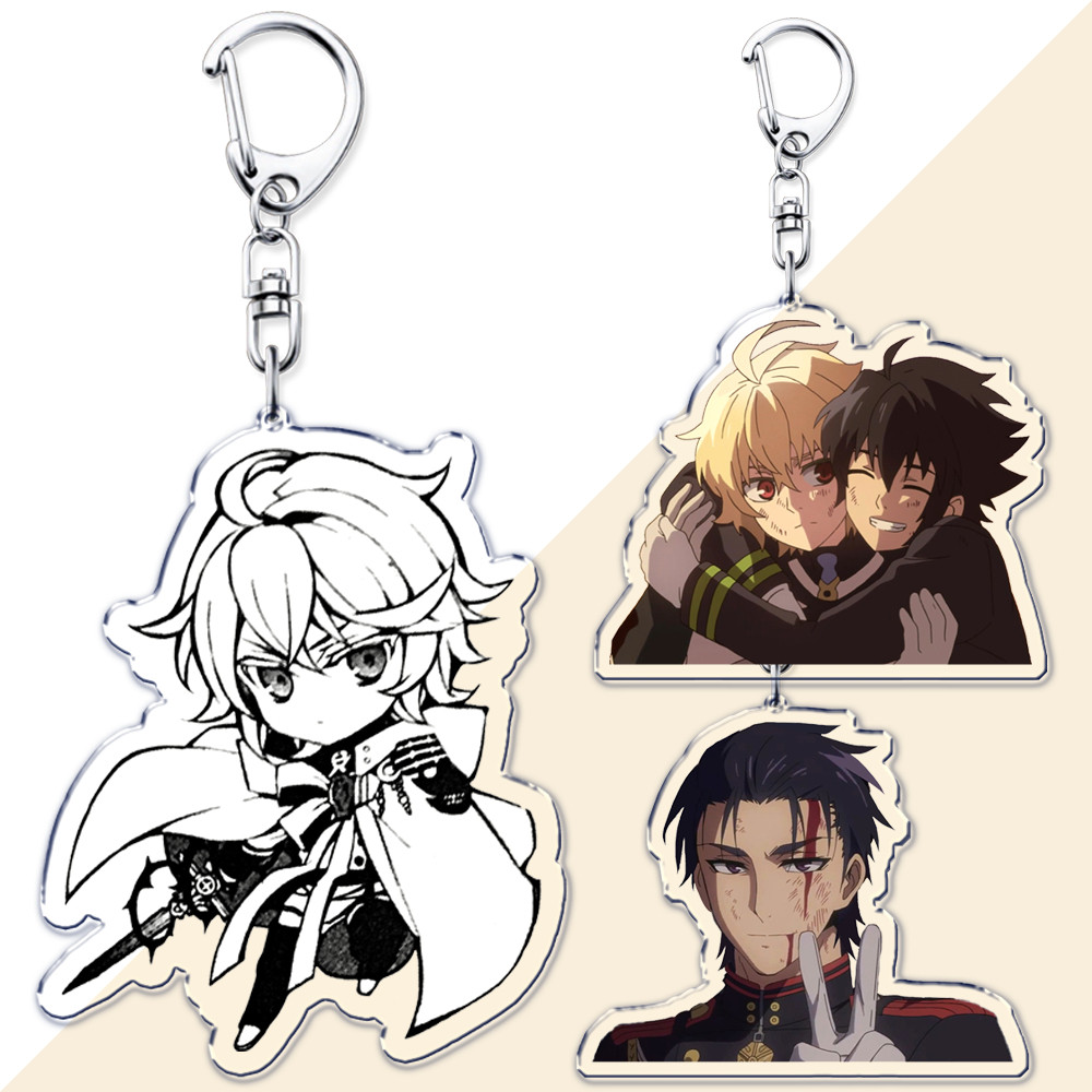 Hot Anime Seraph ของปลายพวงกุญแจสําหรับ Mikaela hyakuya Owari อุปกรณ์เสริมไม่มี Seraph yuichiro hyak