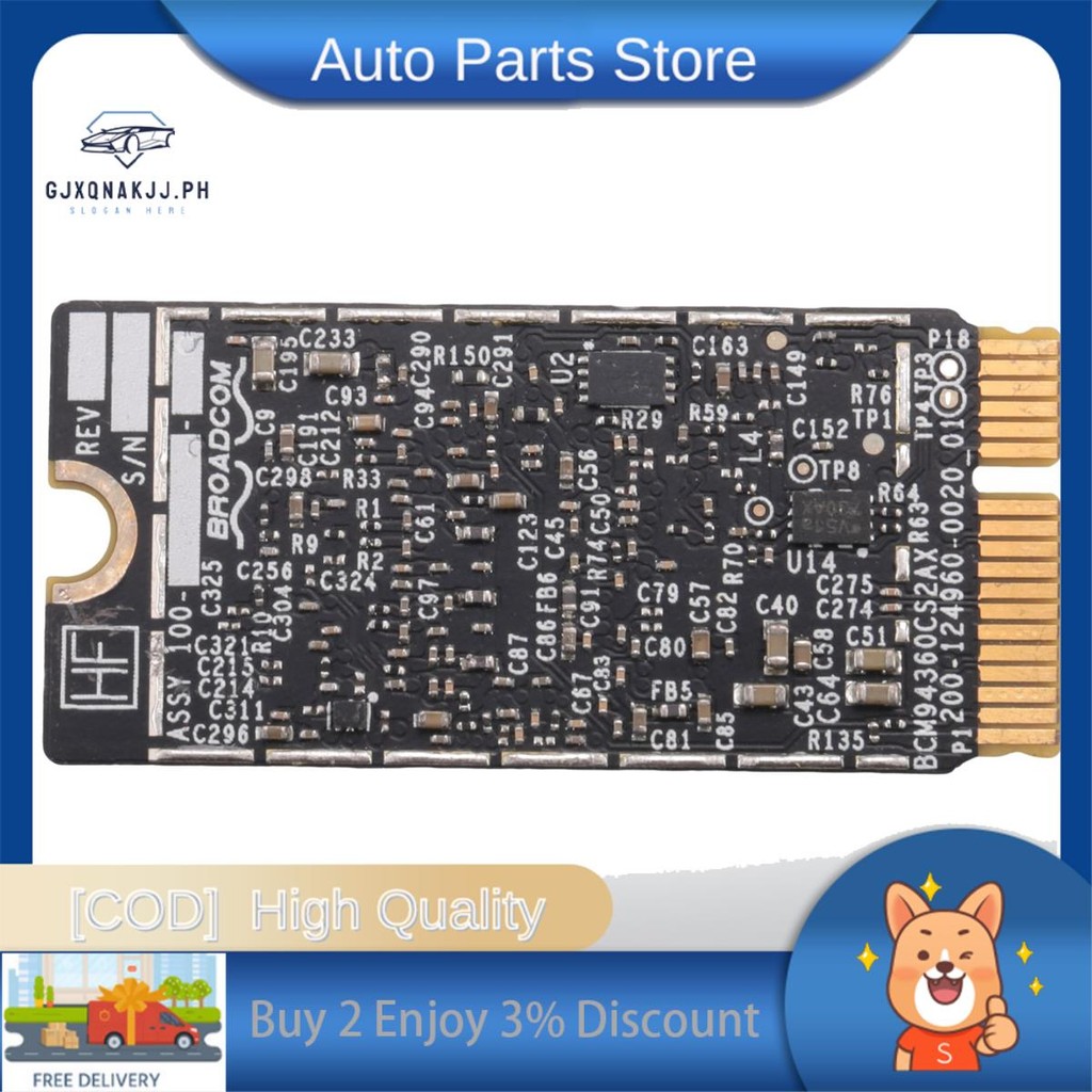 BCM94360CS2 การ์ด Wifi ไร้สาย 4.0 802.11Ac Hackintosh MacOS สําหรับ Air 11 นิ้ว A1465 13 นิ้ว A1466 