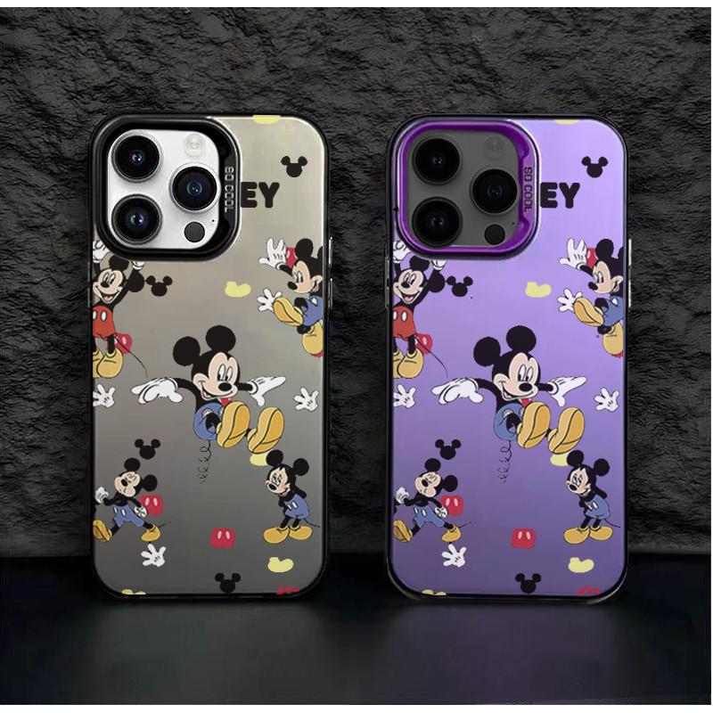 Mickeys Lincah Csing HP Silver Color Mtte Premium Silver nti Jtuh Hrd Cse สําหรับ Relme NOTE 60 C53 