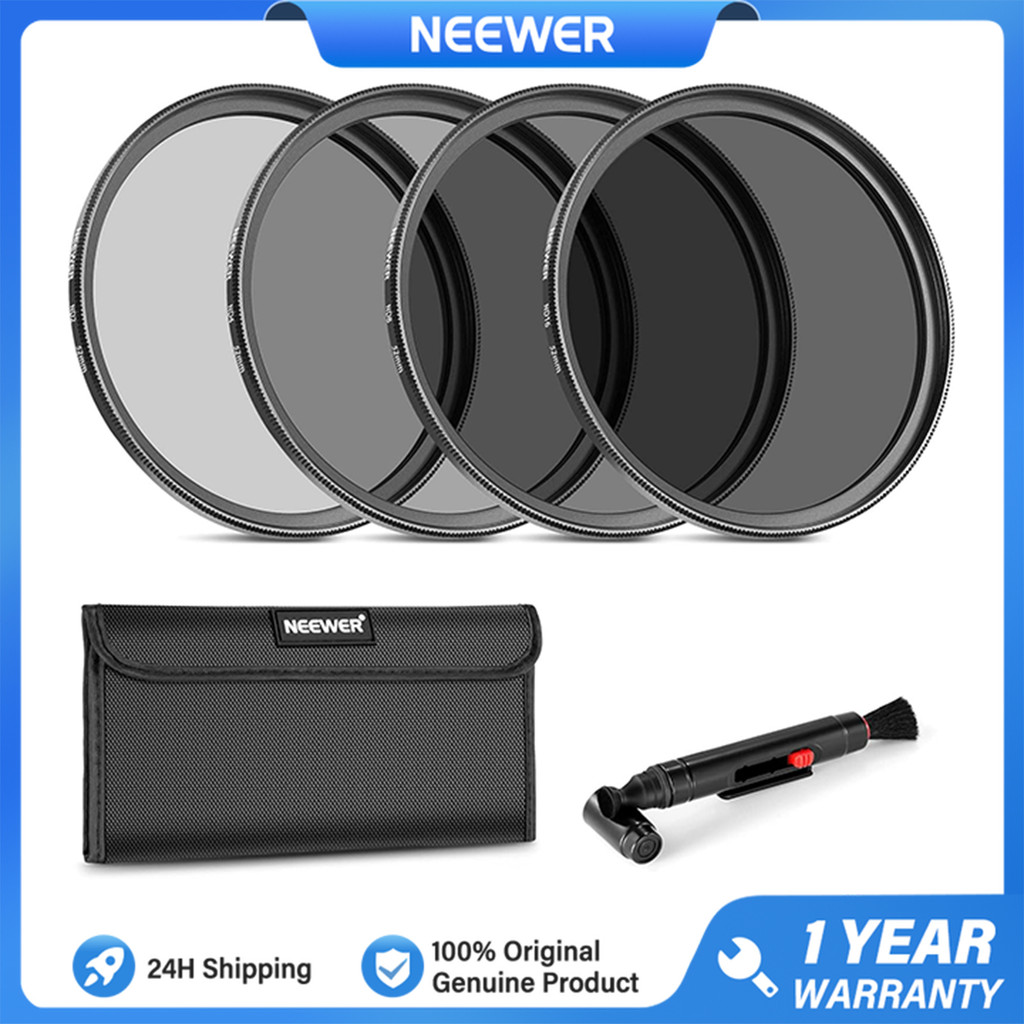 Neewer ND Filter Kit 52mm/67mm | ND2-ND16 + ปากกาทําความสะอาด + กระเป๋า | สําหรับ Canon Nikon Sony D