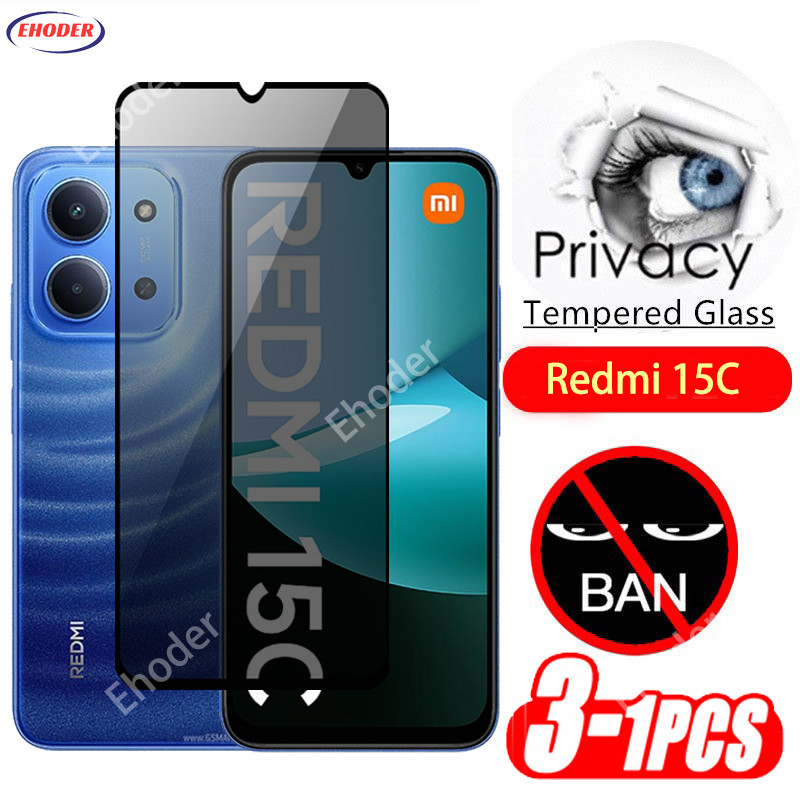 1-3PCS ความเป็นส่วนตัวกระจกนิรภัยสําหรับ Redmi 15C 4G 5G 2025 เลนส์กล้องป้องกันหน้าจอสําหรับ POCOC85