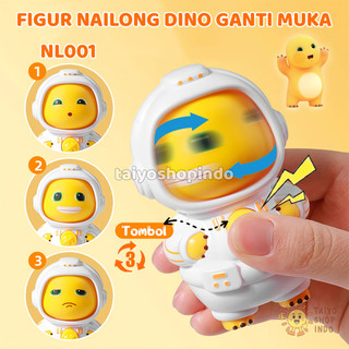 TAIYO Figur Nailong Dino Ganti Muka Keychain Berubah Ekspresi Wajah Hiasan Dekorasi Aksesoris Tas