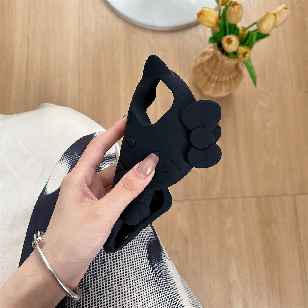 สําหรับ iPhone 16 Plus 15 Pro Max 11 12 13 14 3D การ์ตูนน่ารัก Kitty กันกระแทก Soft TPU Case Cover - รูปที่ 6