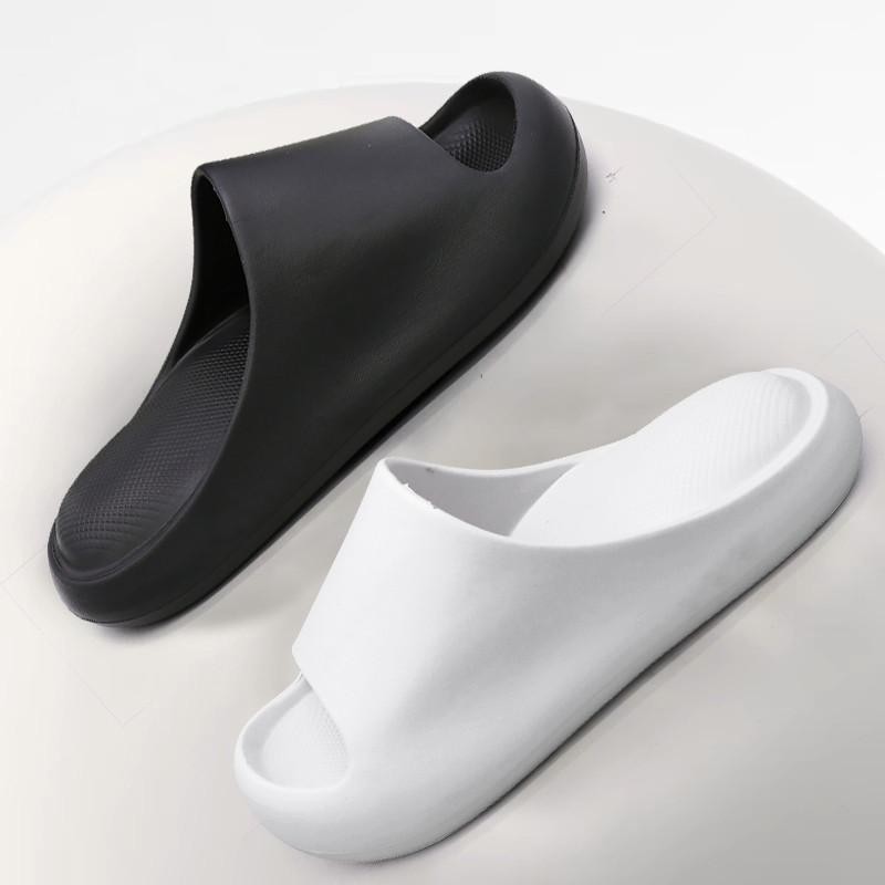 PUXI posε รุ่นเดียวกันรองเท้าแตะแบบสวมสําหรับบุรุษและสตรีล่าสุดสไตล์เกาหลีรองเท้าแตะบ้านนุ่มรองเท้าแ