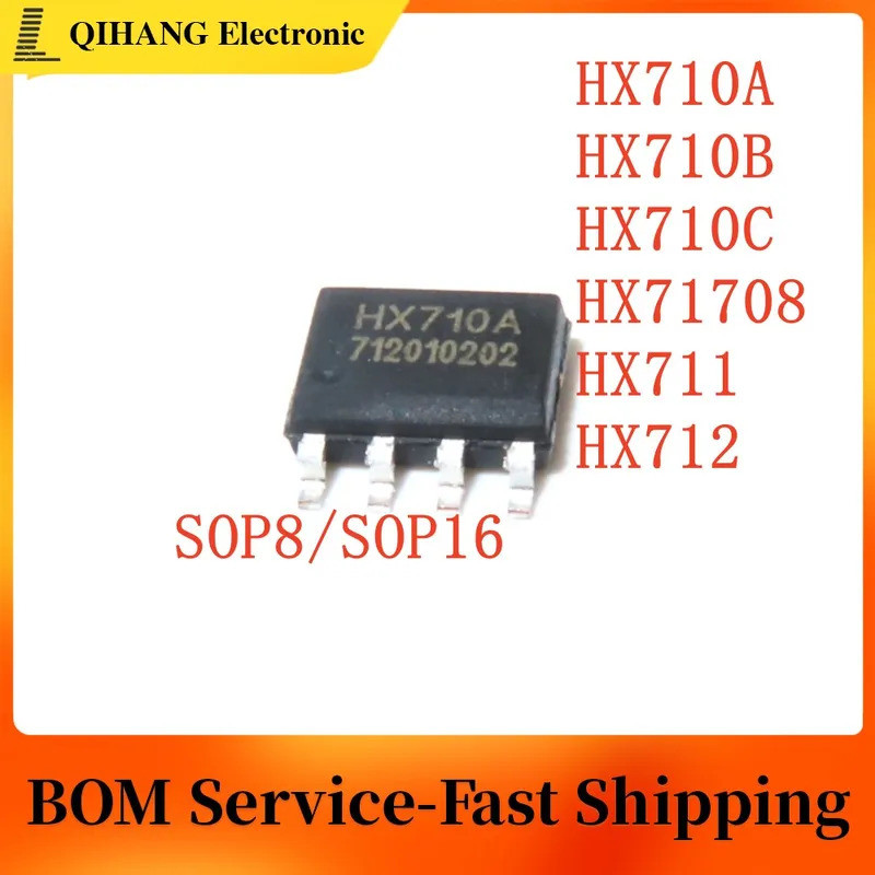 1-5PCS HX710A HX710B HX710C HX1708 HX711 HX712 SOP ชิป ic