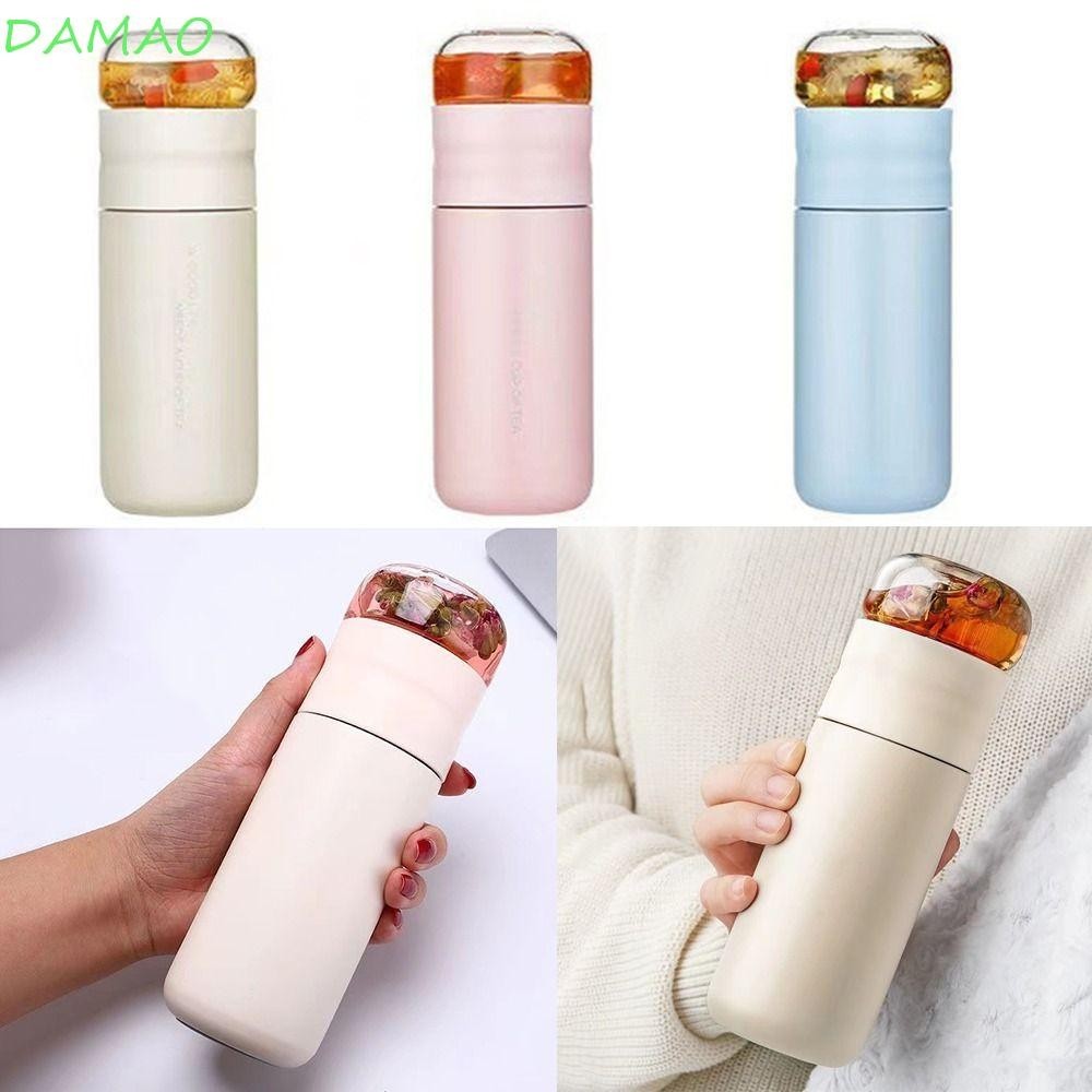 Damao ขวดน้ําฉนวน, Infuser ชาแยกแก้วชา, ทําความสะอาดง่ายชาสแตนเลสและน้ําแยกแบบพกพา Infuser แก้วชาบ้าน