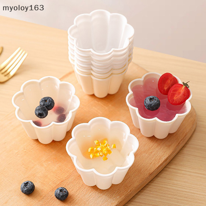 Myoloy 1/4 ชิ้นพุดดิ้ง Mould Bakeware นํากลับมาใช้ใหม่ DIY Jelly Pudding แม่พิมพ์เค้กพลาสติก Jelly แม่พิมพ์เบเกอรี่เครื่องมือแม่พิมพ์เค้กขนมปัง TH