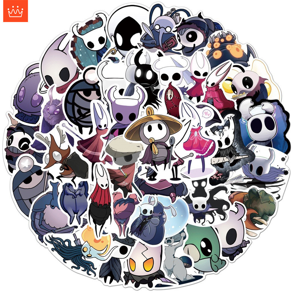 ชุดสติ๊กเกอร์ Hollow Knight เกมชุดสติกเกอร์กราฟฟิตีกันน้ำ, 50 แผ่น/ชุด