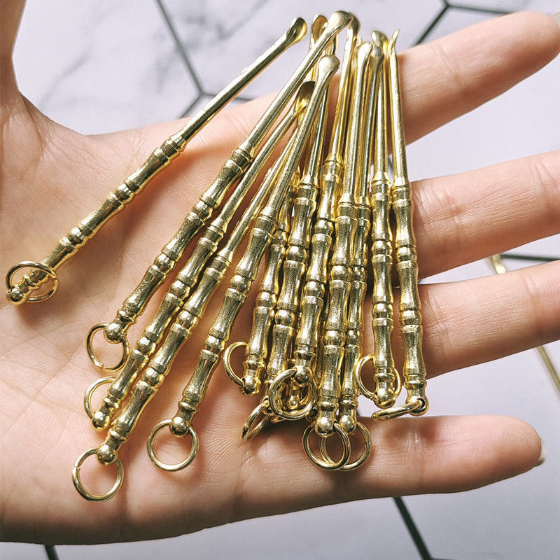 สังกะสีอัลลอยด์ Earpick พวงกุญแจ Ear Scoop Earwax ขุดเครื่องมือ Earwax Curette ช้อน Care ทําความสะอาดหูเครื่องมือแบบพกพา Keyring