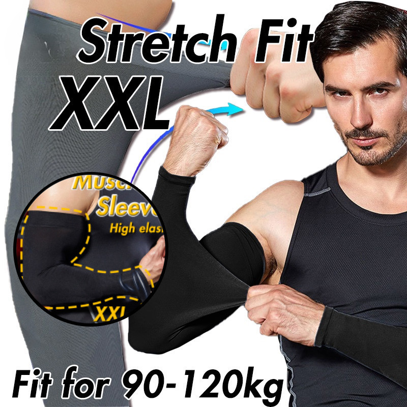 Xxl Fat Man Hand Sock Arm Sleeves Plus Size Sun Protection Extended และกว้างขึ้น