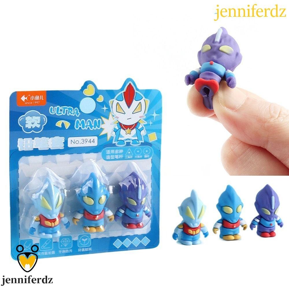 Jenniferdz ฝาครอบปากกา ดินสอ ซิลิโคน ปลอดสารพิษ 3 ชิ้น ต่อชุด