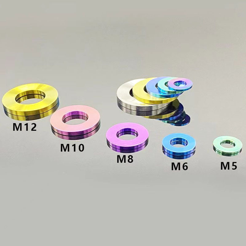 Tialloy 6Al4V (Gr5) เครื่องซักผ้าแบบแบนไทเทเนียม M5 M6 M8 M10 M12 ขยายเครื่องซักผ้า
