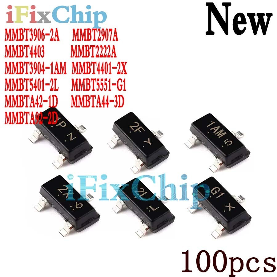 ทรานซิสเตอร์ สองขั้ว MMBT2222A MMBT2907A MMBT3904 MMBT3906 MMBT4401 MMBT4403 MMBT5401 MMBT5551 MMBTA