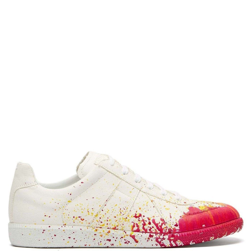 Martin Maison Margiela Maison Margiela Replica Men Splash Paint รองเท้าผ้าใบผ้าใบ