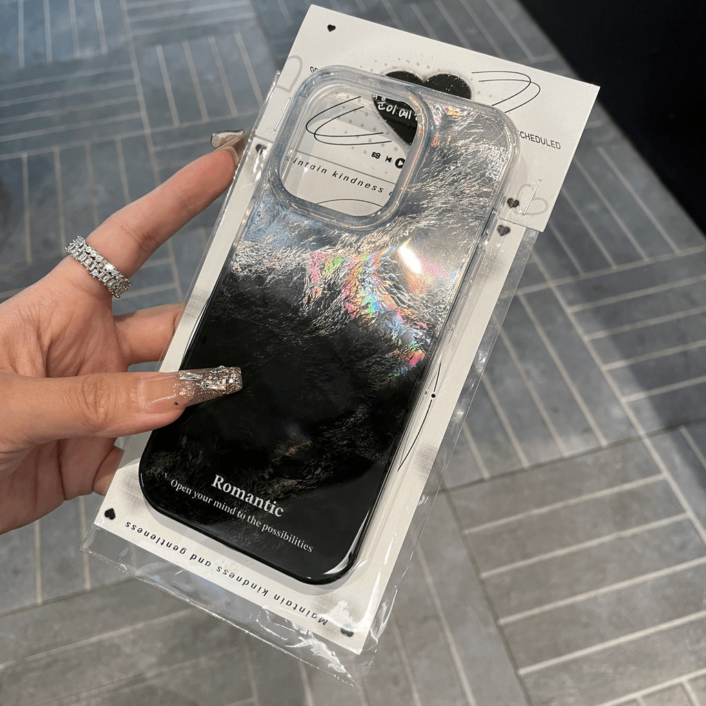 เคสโทรศัพท์ Glacier ไล่โทนสีหรูหราสําหรับ iPhone15 Pro Max 14 13 12 11 Pro Max ปลอกกันกระแทกกล้องป้องกันการตกกระแทก Frosted hard ฝาหลัง