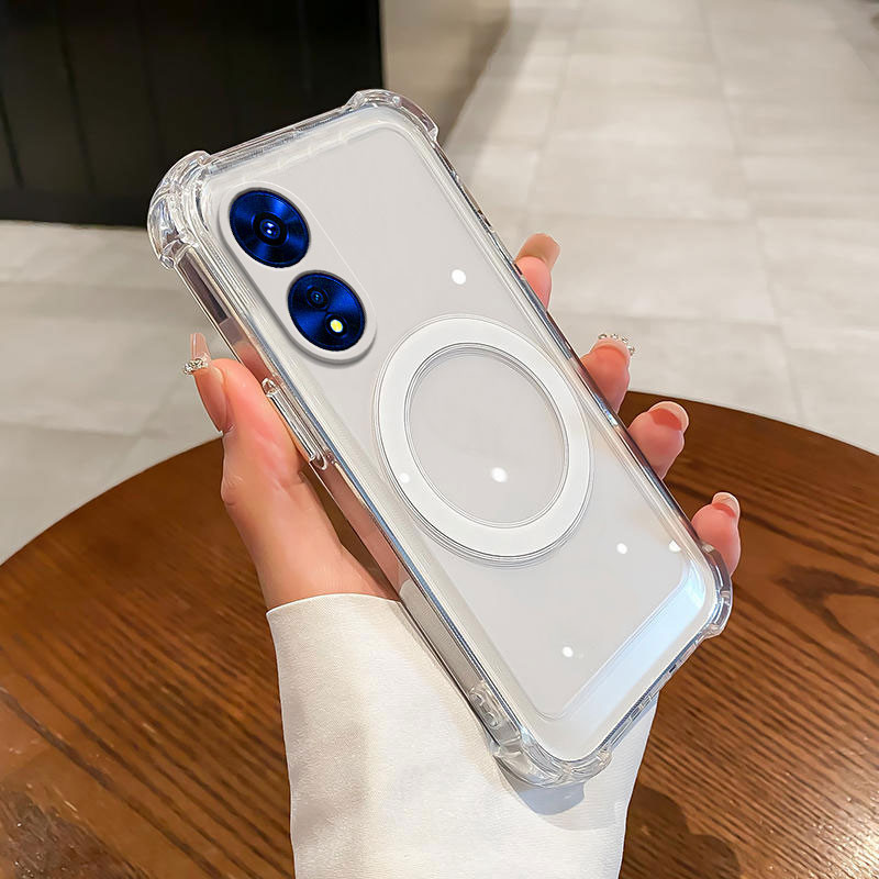 สําหรับ oppo a17 a97 5g a38 4g a18 a60 สี่มุม anti drop แม่เหล็กดูดฟังก์ชั่นโทรศัพท์ soft case กันน้ําและกันกระแทก