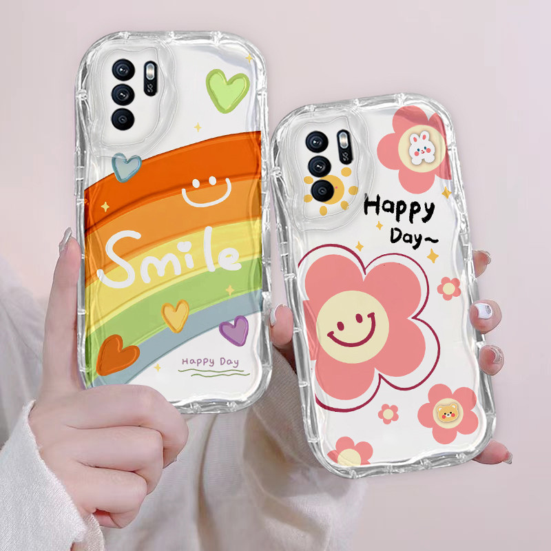 เคส OPPO Reno 6Z 5G OPPO Reno6 Z 5G ครีมเคสโทรศัพท์โปร่งใสดอกไม้การ์ตูน Softcase ซิลิโคนกันกระแทก Protector Cover ดีไซน์ใหม่ PHSFX1