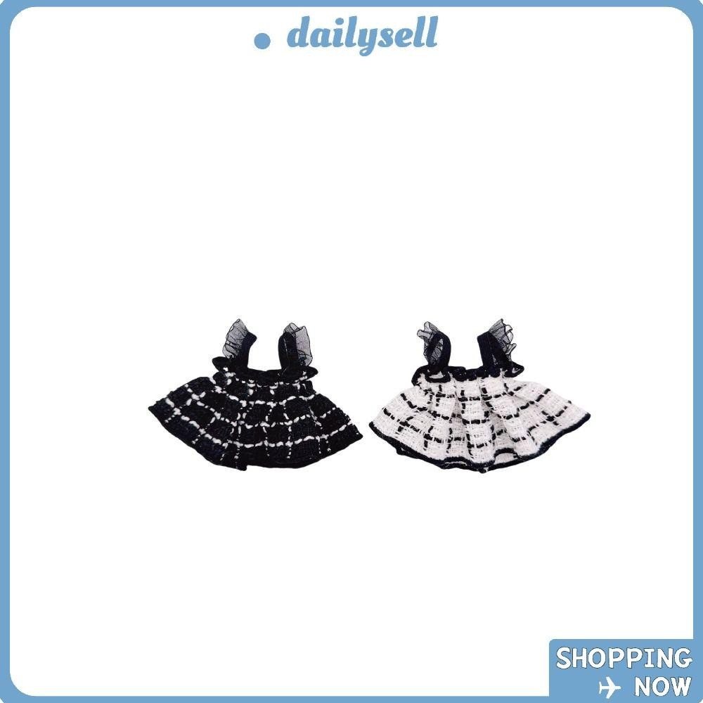 เสื้อผ้าตุ๊กตา DAILY กระโปรงลายสก๊อต DIY สีสันสดใส อินเทรนด์สาวดีของขวัญของเล่นสําหรับ 13 ซม. Wallace Gromit สุนัข, 10-15 ซม.ตุ๊กตาผ้าฝ้าย