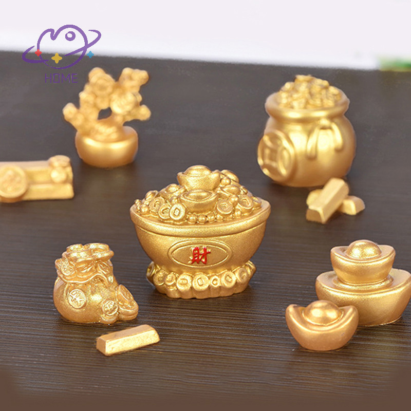 [mayhome] Feng Shui มงคล Fa Cai Money Tree Gold Ingot Bag Lucky Fortune Spring Festival Mascot Desktop Ornament Car Home Decor Craft {TH} ราคา ถูกที่สุด ดีลบีเคเค แกลเลอรีภาพที่ 4
