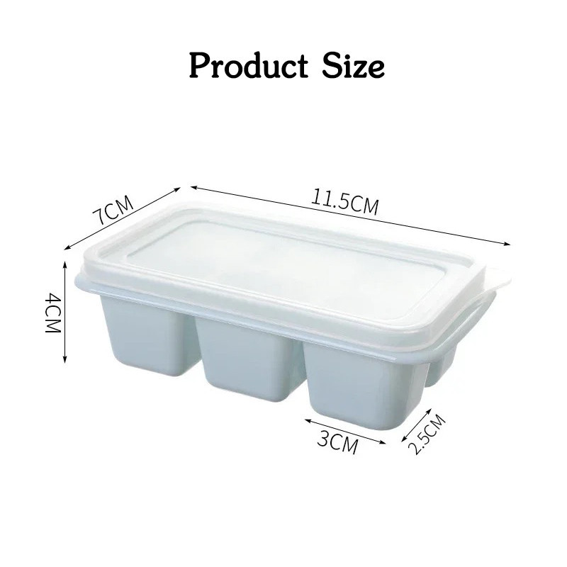 แม่พิมพ์น้ำแข็ง ถาดทำน้ำแข็งมินิ มีฝาพลาสติก 1ถาดทำได้ 6ก้อน ที่ทำน้ำแข็ง บล็อกทำน้ำแข็ง​ ที่ทำน้ำแข็งก้อนเหลี่ยม - รูปที่ 7