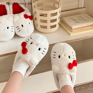 Lnth รองเท้าแตะตุ๊กตา Kittys Kawaii น่ารักนักเรียนฤดูใบไม้ร่วงฤดูหนาวห้องนอน Soft Cushion Plush ห้องนอน Aldult รองเท้าสาว Xmas ร้อน