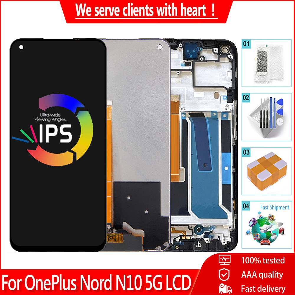 6.49 "สําหรับ OnePlus Nord N10 5G จอแสดงผล LCD หน้าจอสัมผัส BE2029 BE2025 BE2026 BE2028 LCD Digitize