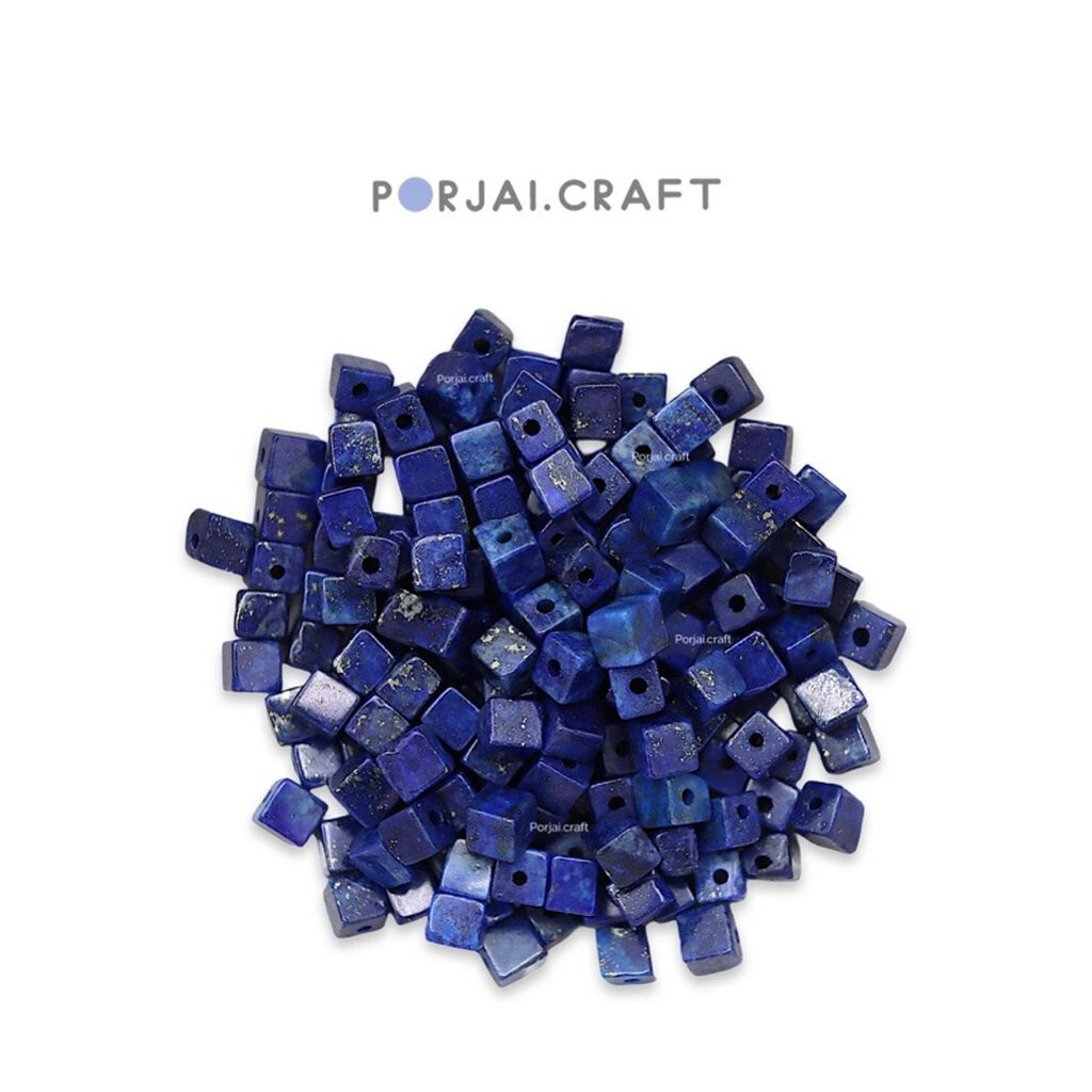Lapis Lazuli Mini Cube Beads ลูกปัดลาพิสลาซูลี