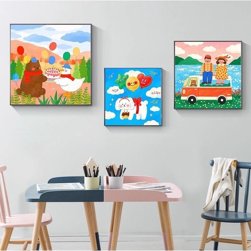 30x30x0.9ซม. โดปามีนสีทิวทัศน์ที่สวยงาม ศิลปะสก์ท็อป ภาพวาดตกแต่ง ห้องรับแขก ห้องนอน ห้องเด็ก โปสเตอร์ ผนังศิลปะ พื้นหลัง ผนังแขวน