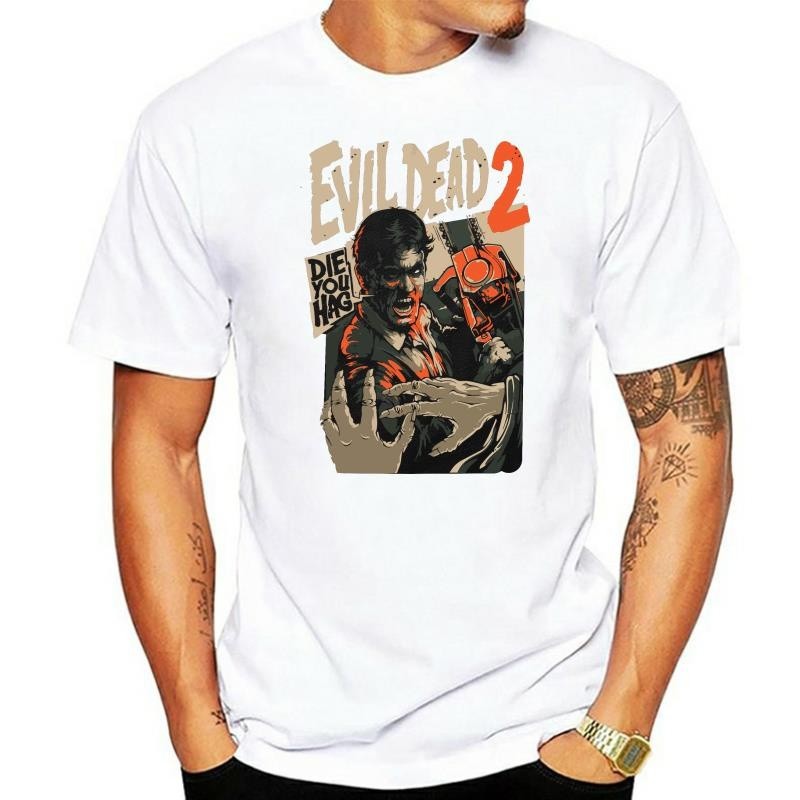 ใหม่ เสื้อยืดแขนสั้น ผ้าฝ้าย พิมพ์ลายหนังสยองขวัญ Evil Dead 2 Evil Dead 2 สําหรับผู้ชาย 2022S-5XL