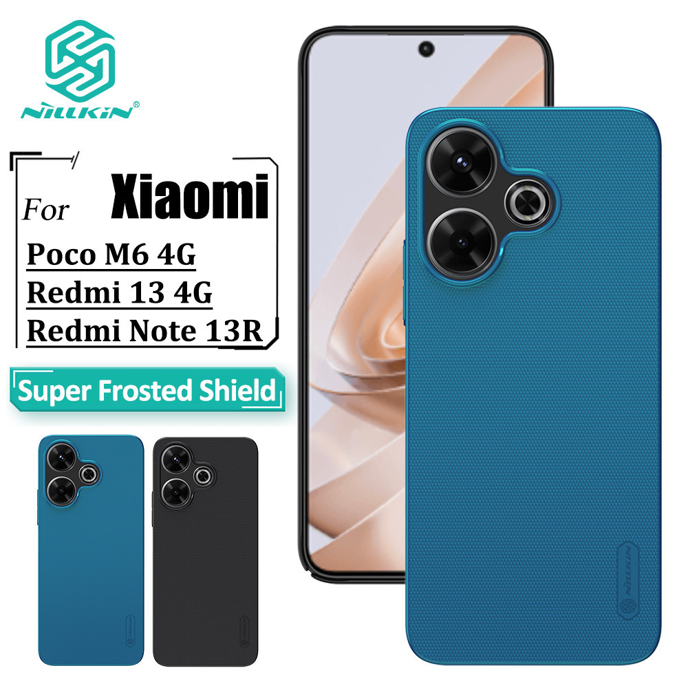 Nillkin Hard PC Shield เคสโทรศัพท์สําหรับ Poco M6 4G / Redmi 13 4G / Redmi หมายเหตุ 13R 5G กรณี Ultra Thin Hard PC ป้องกันลายนิ้วมือกันกระแทกปกหลัง
