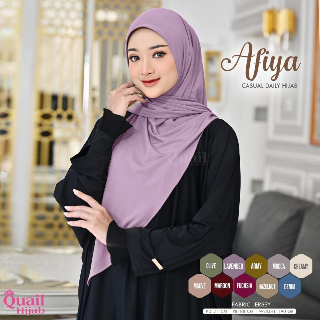 Afiya Daily Hijab Original Quail ฮิญาบผู้หญิง เสื้อผ้า Abbasyhijab.id