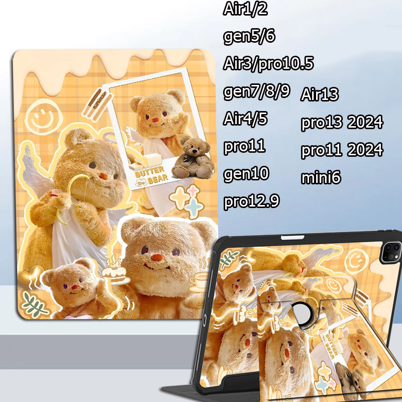 หมุนได้ 360 องศา สําหรับ เคสไอเเพด ใส่ปากกาไดpro12.9 gen8/9 mini4/5 Gen5/6 Air6 gen10 Air4/5 Pro11 gen7 pro13 mini6