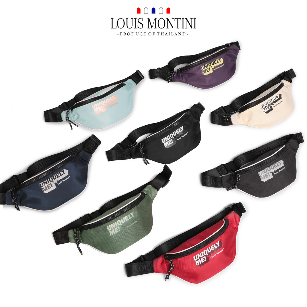 กระเป๋าท้อง_กระเป๋าคาดเอว Louis Montini ของแท้ (Unitly Me!) Bcg14