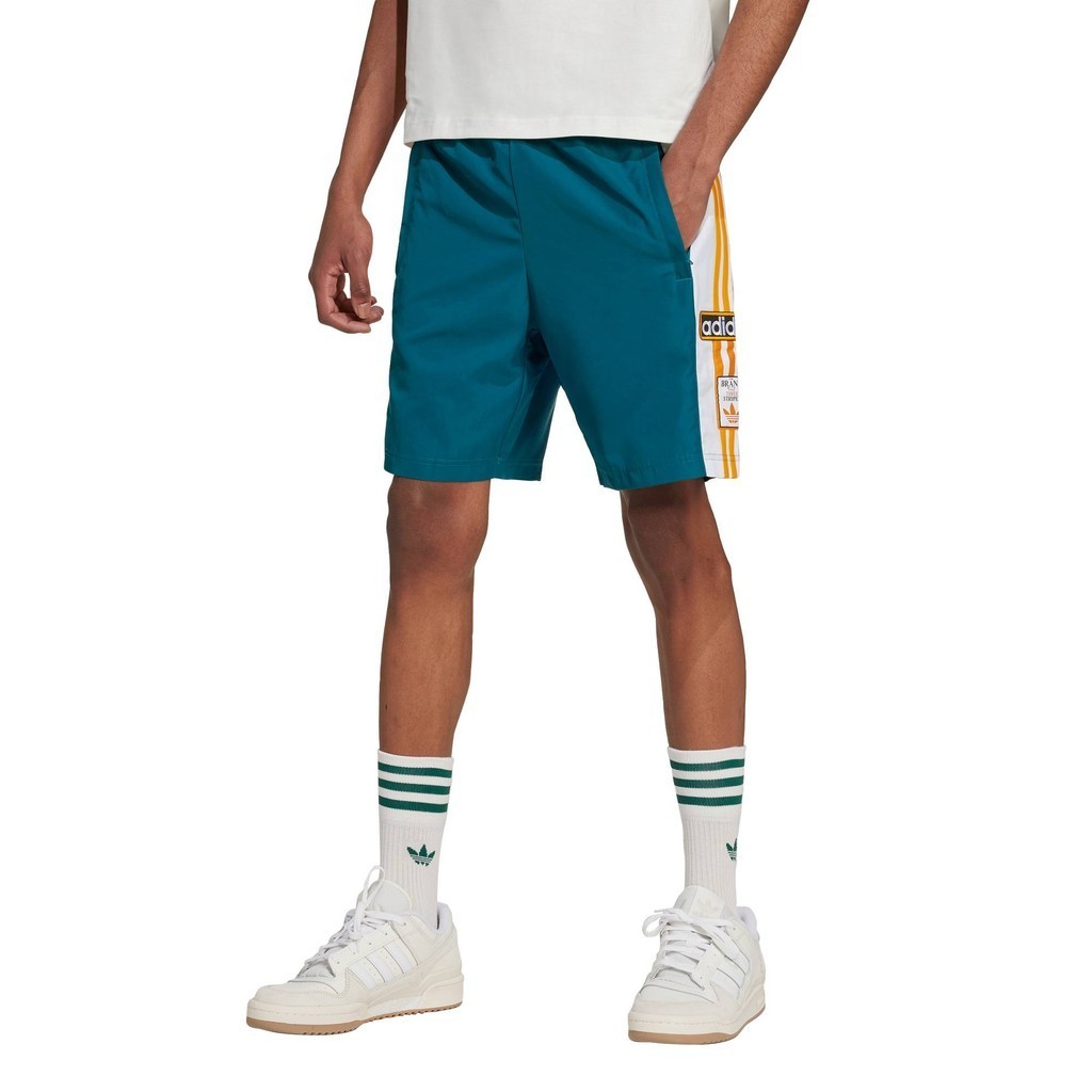 adidas ไลฟ์สไตล์ กางเกงขาสั้น Adibreak ผู้ชาย สีเทอร์คอยส์ IW5814 ราคา ถูกที่สุด ดีลบีเคเค แกลเลอรีภาพที่ 4