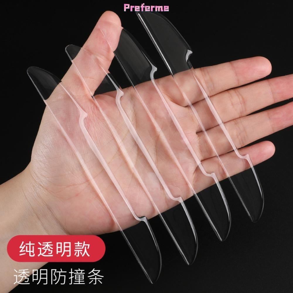 Preferme 4pcs Toyota รถขอบประตู Protector ประตูยาง Handle Anti Scratch Protector สติกเกอร์ฟิล์มสําหร