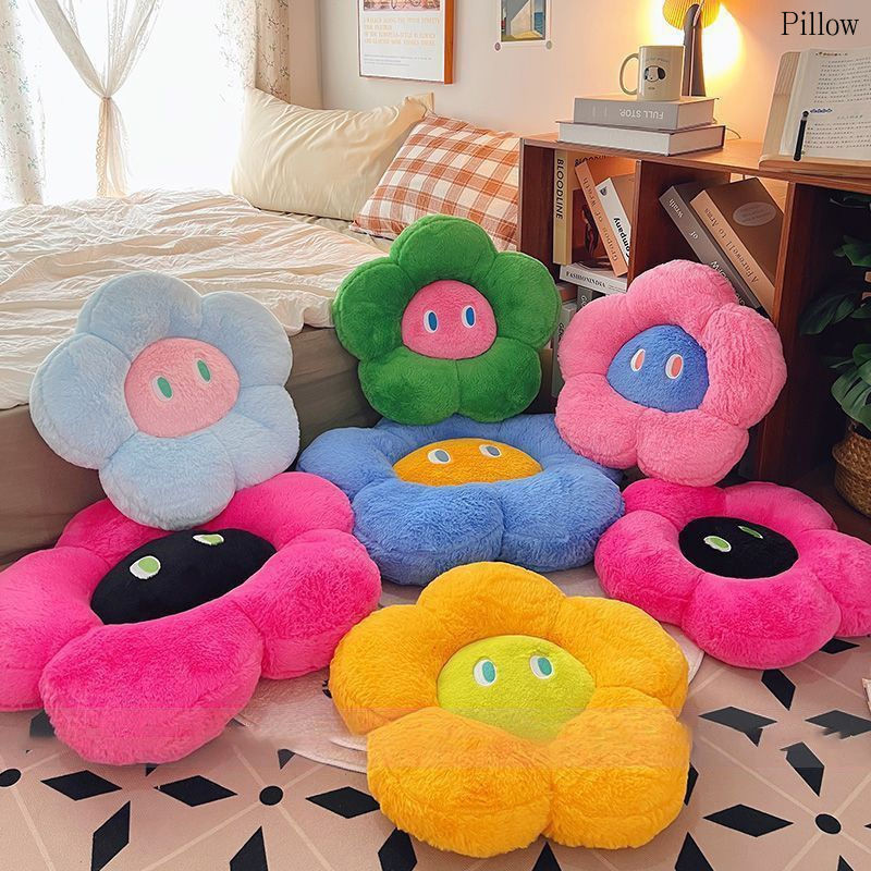 ดอกไม้ที่มีสีสันตุ๊กตาหมอนห้องนั่งเล่นโซฟาหมอนห้องนอนเตียงเบาะอ่าวหน้าต่างเบาะนุ่มสํานักงานเอวสนับสนุน