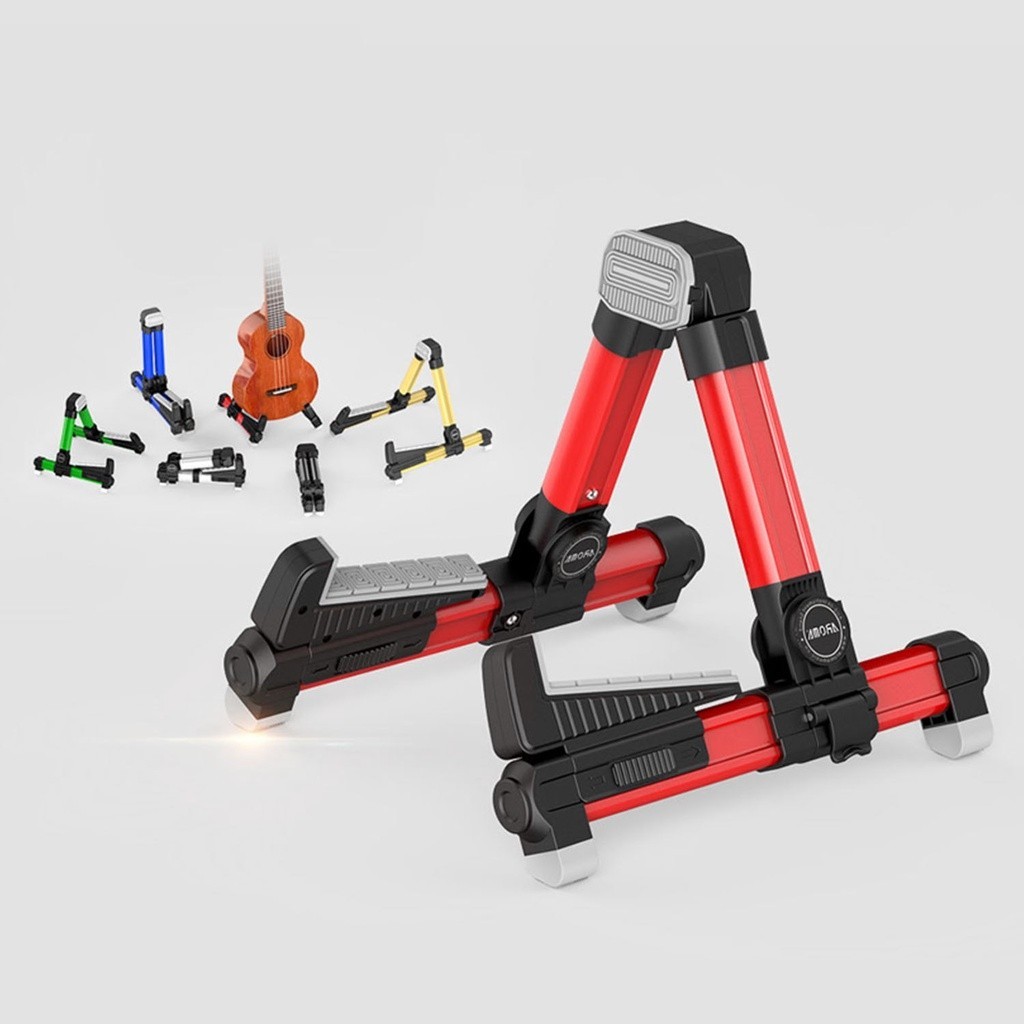 Aroma ขาตั้งกีตาร์ขนาดเล็กแบบพับได้ที่แขวนรองรับที่วาง Ukulele สําหรับเบส A-Frame Bracket Mount