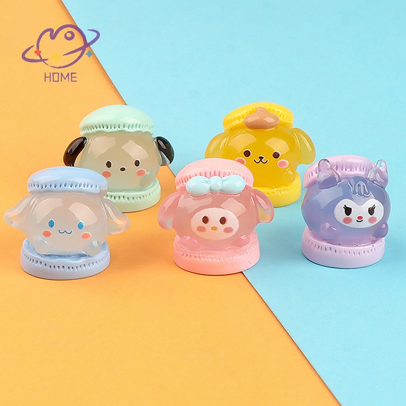 [mayhome] 1 ชิ้น Creative 3D Noctilucent Sanrio Macaron ขนมปังการ์ตูนเรซิ่นเครื่องประดับอุปกรณ์เสริมภูมิทัศน์ตุ๊กตาตกแต่งบ้าน {TH}