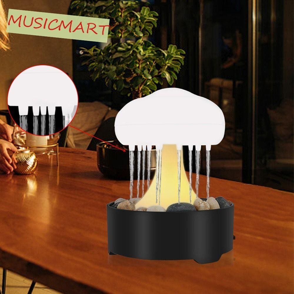 Musicmart โคมไฟเห็ด, ไฟน้ําพุไฟฟ้าที่เงียบสงบเป็นพิเศษ, เครื่องประดับขนาดเล็กตลกจําลองโคมไฟตั้งโต๊ะสร้างสรรค์ของเล่นปาร์ตี้