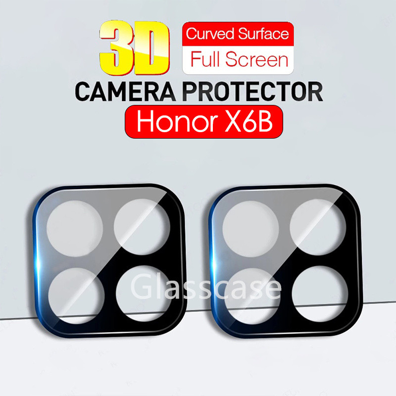1-3 ชิ้น 3D กระจกนิรภัยกล้องเลนส์ป้องกันฟิล์มสําหรับ Honor X6 X6A X6B X8 X8A X8B HonorX6B X6 B HonorX8B X8 B 4G 5G Full Coverage กล้องเลนส์ป้องกันหน้าจอกระจกนิรภัย
