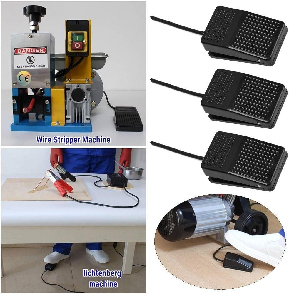 สวิตช์เท้า กลับ, สวิตช์เท้าเหยียบสีดําพลาสติก, ตัวควบคุมเท้ากันลื่นที่มีประโยชน์ อุตสาหกรรม - รูปที่ 3