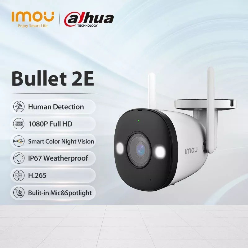 กันของหาย ⚡️กล้องวงจรปิดไร้สาย⚡️ Dahua IMOU Bullet 2E / 2MP,4MP (IPC-F22FP) 1080P, Full HD Color, Wi