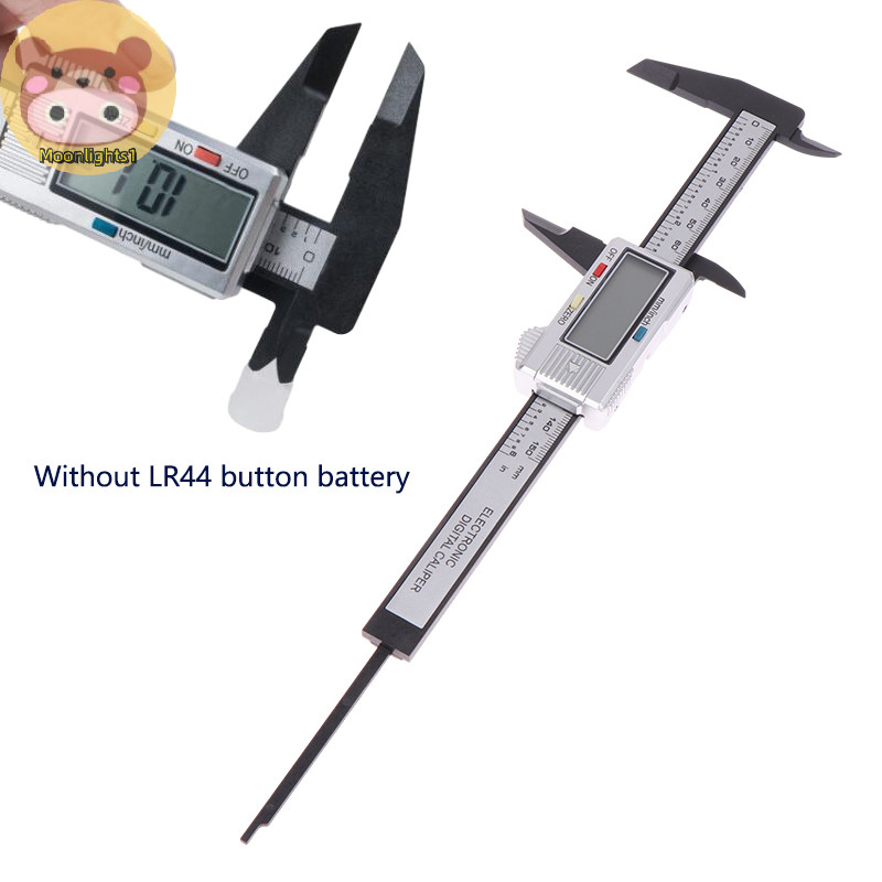 Moonlights1 เครื่องมือวัดไมโครมิเตอร์ไม้บรรทัดดิจิตอล 150 มม.อิเล็กทรอนิกส์ Digital Caliper คาร์บอนไฟเบอร์ Dial Vernier Caliper Gauge EN