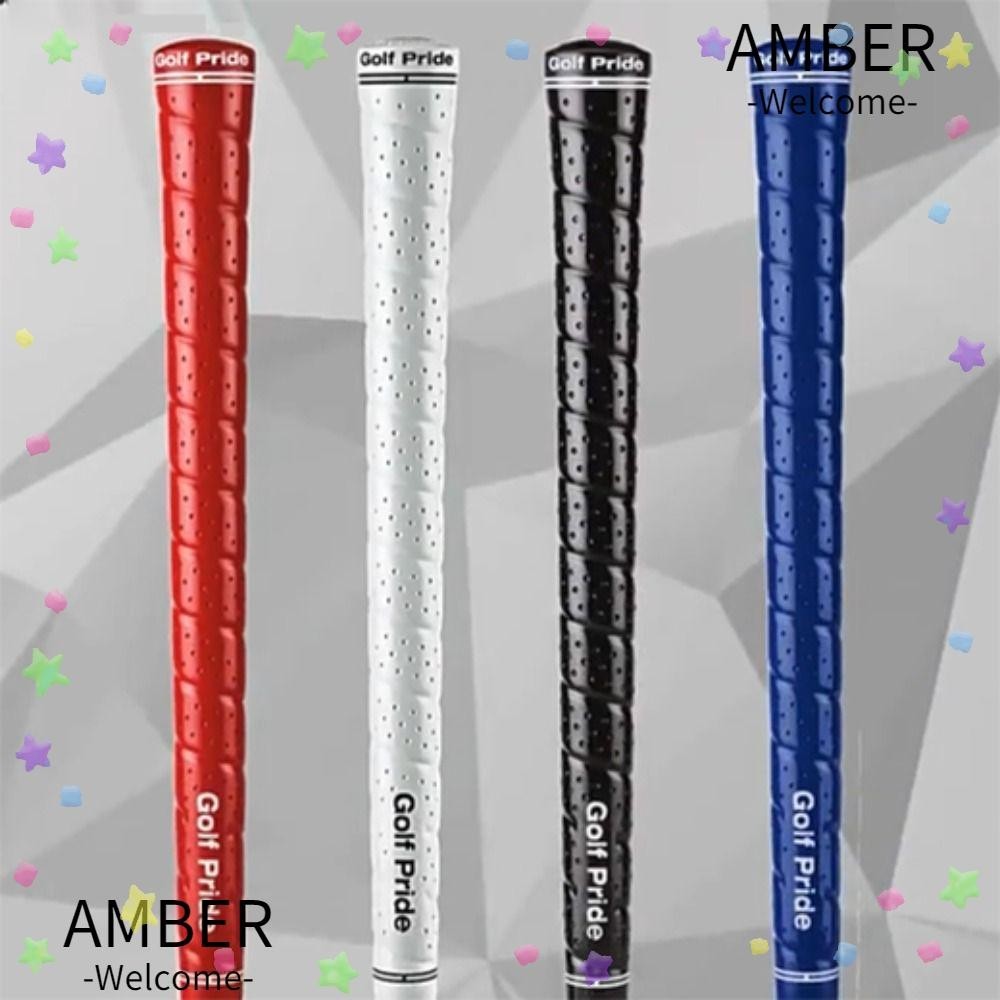 Amber Golf Grip, เหล ็ กบาร ์ ยางกอล ์ ฟ Club Grip, Non-slip Red/Blue/Black/เสาไม ้ สีขาวกอล ์ ฟจับ Grip Sport